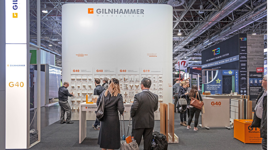 Messe Euroshop 2017 Wandsystem Leichtbauweise Messewand ©GILNHAMMER