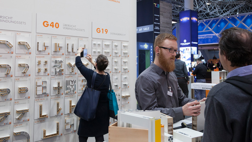 Messe Euroshop 2017 Wandsystem Leichtbauweise Messewand ©GILNHAMMER