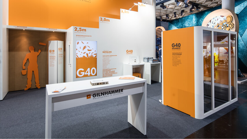 Unser Stand mit Ausstellungswänden auf der Euroshop ©GILNHAMMER
